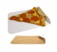 Картонный прямоугольный держатель с бортиком для куска пиццы или пирога