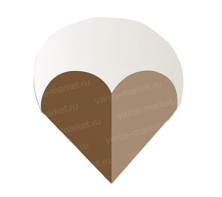 Картонный уголок «Сердечко» для круглой вафли, блинчиков или панкейков