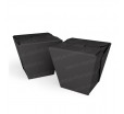 Черная картонная коробка для лапши-вок с квадратным дном и замковым вырезом 