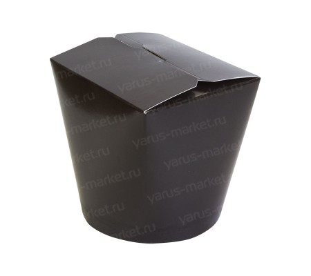 Черный бумажный чайна-бокс с двухсторонней ламинацией