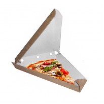 Уголок для пиццы из темной крафт бумаги