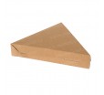 Треугольная коробка для пиццы из крафткартона с ламинацией и замком  