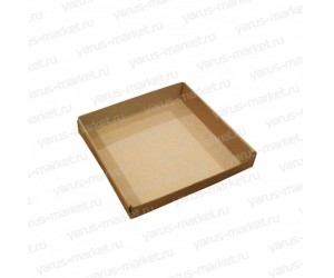 Картонные коробки 19 × 19 × 3 см открытая для кондитерских изделий