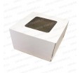 Картонная квадратная коробка для торта с небольшим демонстрационным окном