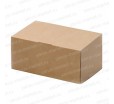 Самосборная бурая картонная коробка с откидной крышкой для упаковки выпечки