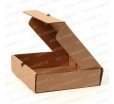 Бурая самосборная крафт коробка самолет с ушками для упаковки пирожных и сладостей