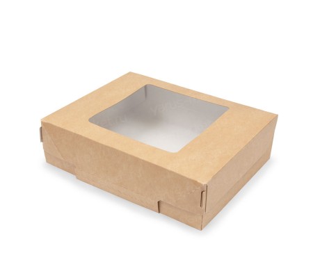Прямоугольная коробка с крышкой и отрывной лентой для кондитерских изделий