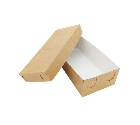 Картонная кондитерская коробка крышка дно для упаковки выпечки и десертов