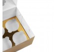 Квадратная коробка для 4 капкейков с прозрачным окном