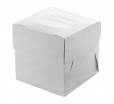 Бумажная коробка под один капкейк с крышкой, окном и внутренним подиумом