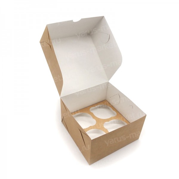 Коробка для 6 капкейков «MUF 6 PRO» белая