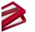 Прямоугольная коробка для плитки шоколада с крышкой и окном