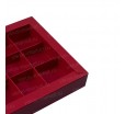 Квадратная коробка для 9 конфет с вкладышем и прозрачной крышкой