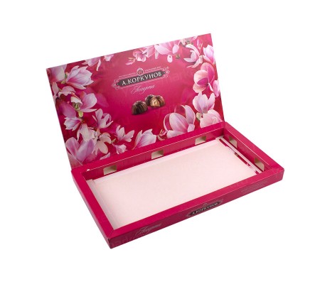 Картонная коробка книжка для конфет, шоколада или зефира 