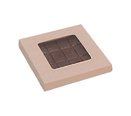 Квадратная картонная коробка с окном для шоколадной плитки