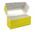 Самосборная коробка для пирожных макарунс с окошком и откидной крышкой