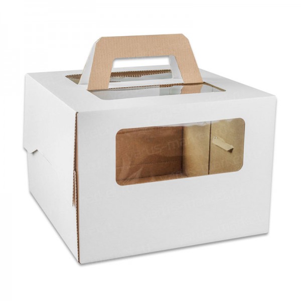 Коробка куб с окном и ручками