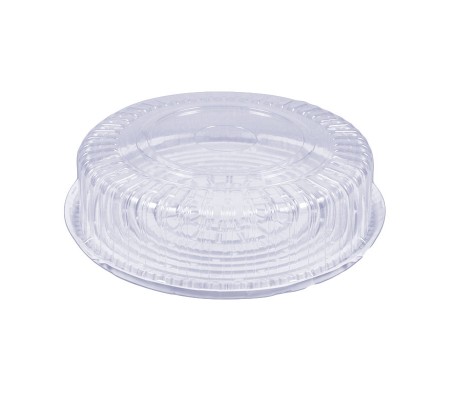 Круглая пластиковая коробка под торт или пирог с прозрачной крышкой