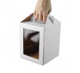 Коробка для кулича или кекса с прозрачным окном и ручкой