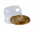 Пластиковое круглое дно для упаковки торта с замками для фиксации