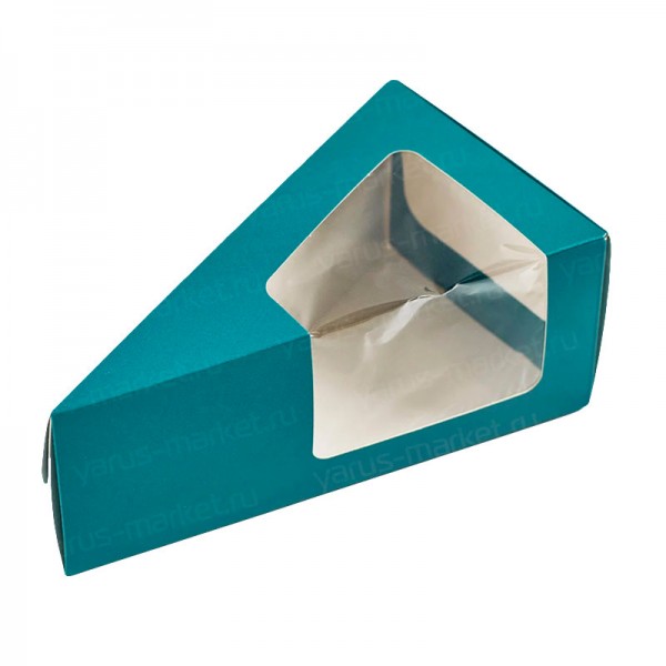 Треугольный бумажный контейнер с окном