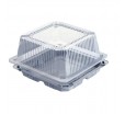 Пластиковый короб для торта квадратной формы со скошенными углами для упаковки кондитерских изделий