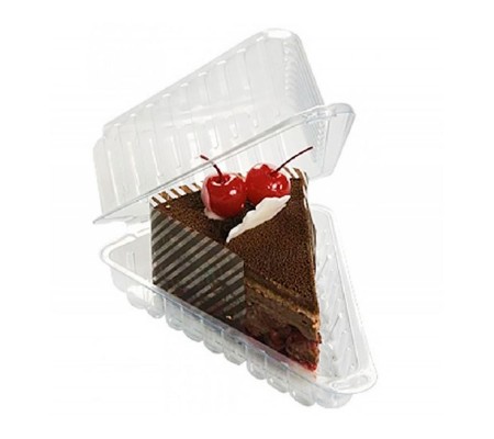 Прозрачный контейнер ракушка для кусочка торта или пирожного 