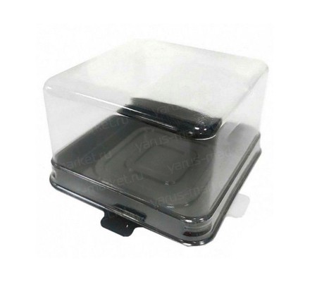 Прямоугольный контейнер с крышкой для одного пирожного, маффина или капкейка