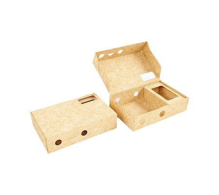 Картонная коробка с крышкой и ложементом для сыра камамбер