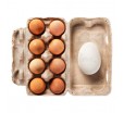 Картонная упаковка для яиц на 8 ячеек с крышкой и замком