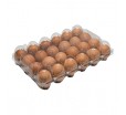Пластиковый контейнер для яиц на 30 штук с крышкой и внешним замковым механизмом