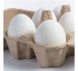 Белый контейнер из вспененного полистирола для упаковки 10 куриных яиц