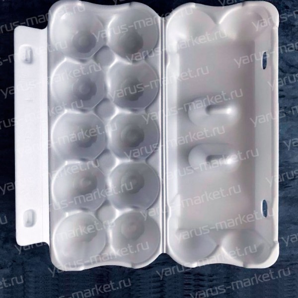 Белый контейнер для 10 яиц из ВСП