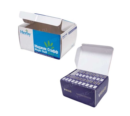 Картонная коробка с разверткой "Самолет" для препаратов медицины и фармацевтики