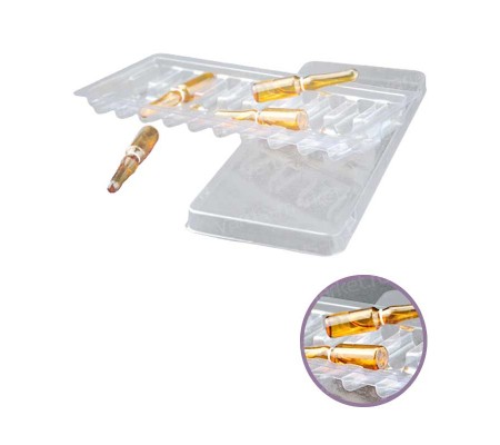 Пластиковая блистерная упаковка с крышкой для медицинских ампул