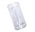 Прозрачный тубус с крышкой из жесткого пластика для упаковки товаров
