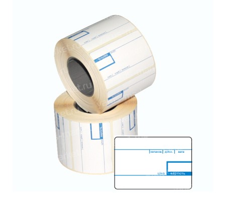 Печать этикеток для весов на термобумаге с логотипом и графическим дизайном