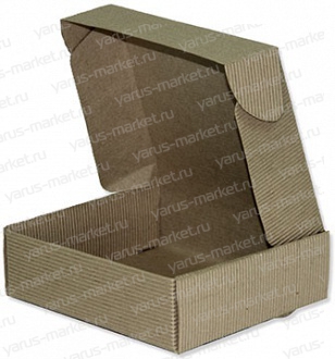 Коробка с ушками из картона для кондитерских изделий, бурая