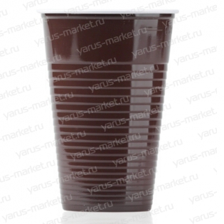 Пластиковый стакан, коричневый, черный, 180 мл