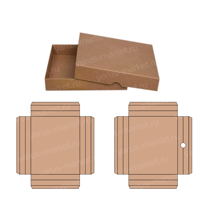 Картонная коробка 12 × 12 × 3 см для кондитерских изделий